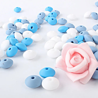 Durable Silicone Beads for Baby Teething Accessories, Available in Multiple Shapes and Sizes, Ideal for Crafting Pacifier Clips and Teething Necklaces