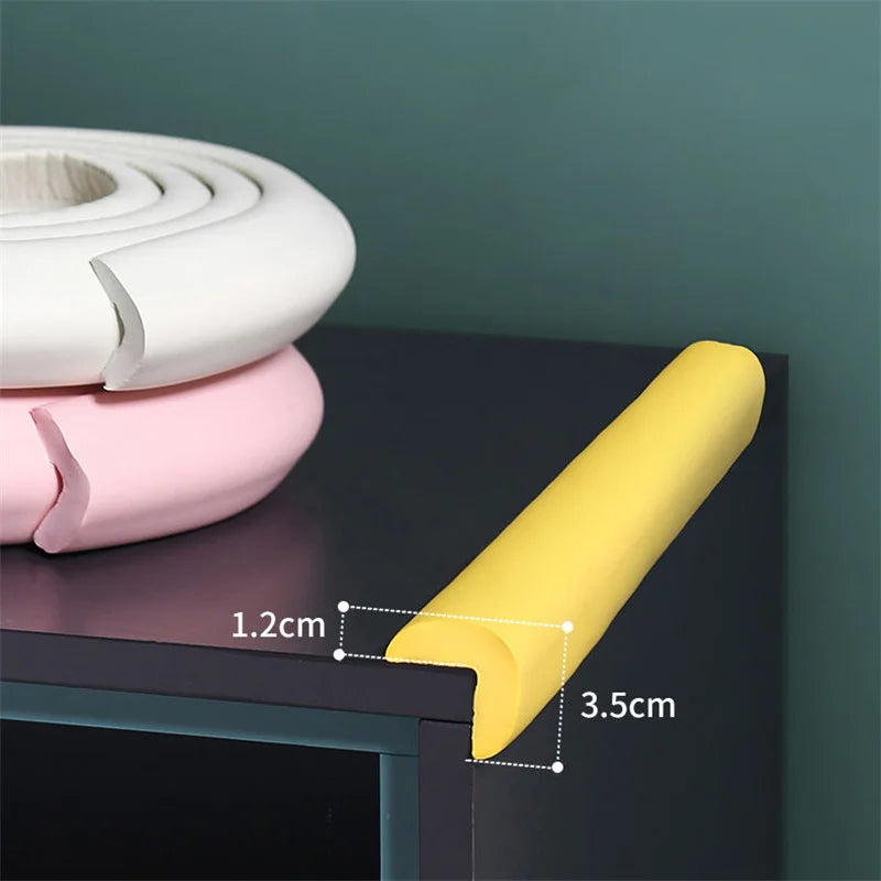 Soft Foam Edge and Corner Guards for Baby Safety with Easy-to-Install Adhesive Backing for Furniture Protection and Injury Prevention