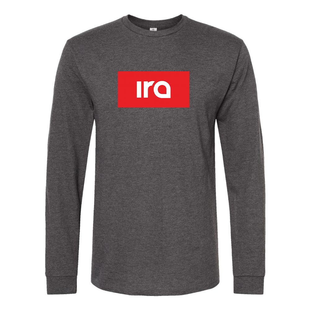 Men's IRA Logo Cotton Long Sleeve T-Shirt