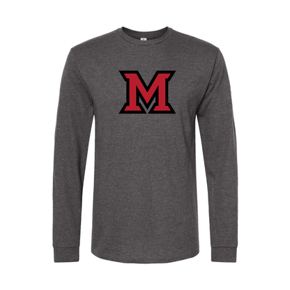 Men's Miami Ohio RedHawks Logo Long Sleeve T-Shirt