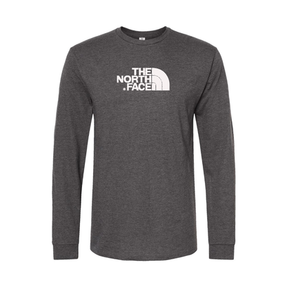 Men's The North Face Black Logo white Long Sleeve T-Shirt