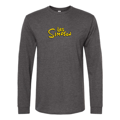 Men's Les Simpson Logo Long Sleeve T-Shirt