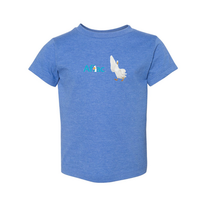 Aflac Logo and Duck BELLA  CANVAS Toddler Jersey Tee