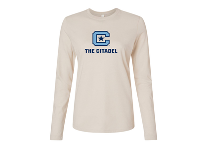 BELLA CANVAS Women’s The Citadel Bulldogs Jersey Long Sleeve Tee
