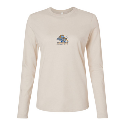 BELLA CANVAS Women’s Savannah State Tigers Logo Jersey Long Sleeve Tee