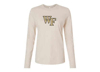 BELLA CANVAS Women’s Wake Forest Demon Deacons Jersey Long Sleeve Tee