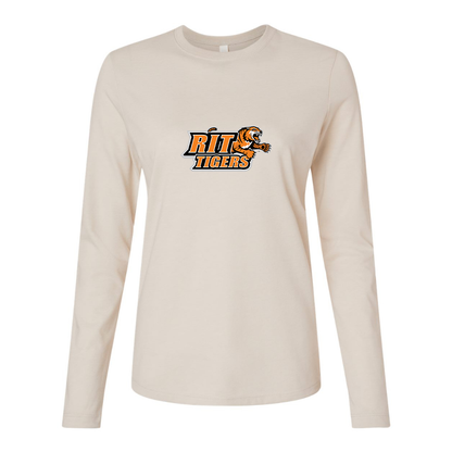 BELLA CANVAS Women’s RIT Tigers Logo Jersey Long Sleeve Tee