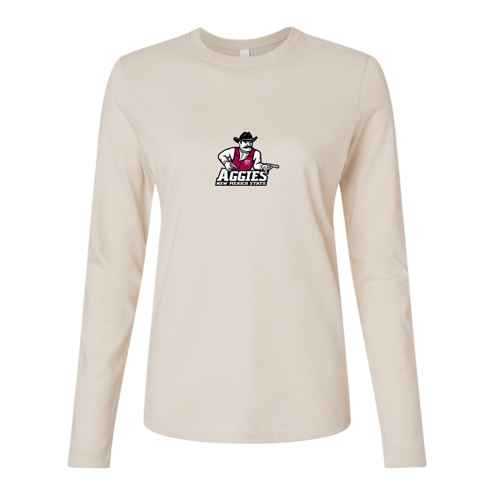 BELLA CANVAS Women’s Aggies New Mexico State Logo Jersey Long Sleeve Tee