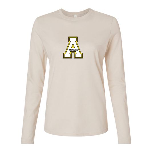 BELLA CANVAS Women’s Appalachian State Mountaineers Jersey Long Sleeve Tee
