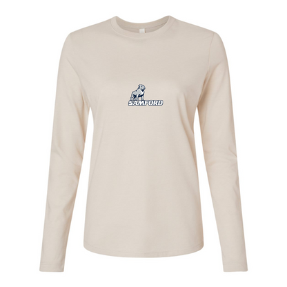 BELLA CANVAS Women’s Samford Bulldogs Logo Jersey Long Sleeve Tee