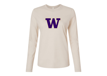 BELLA CANVAS Women’s Washington Huskies Jersey Long Sleeve Tee