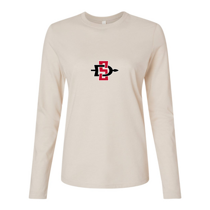 BELLA CANVAS Women’s San Diego State Aztecs Logo Jersey Long Sleeve Tee