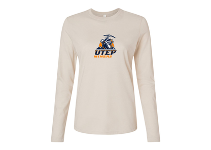 BELLA CANVAS Women’s UTEP Miners Jersey Long Sleeve Tee