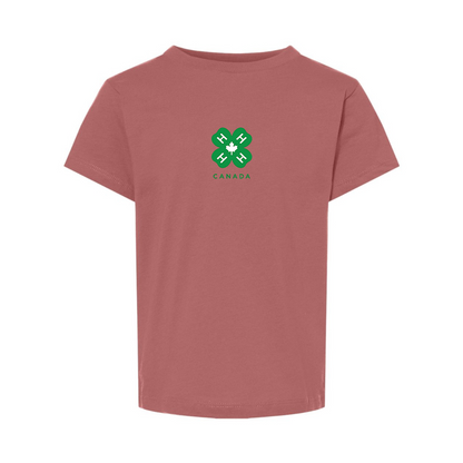 4H Canada Logo BELLA  CANVAS Toddler Jersey Tee