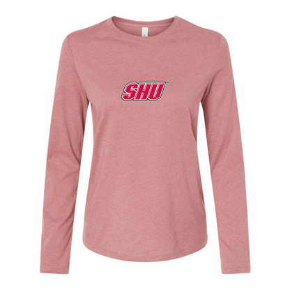 BELLA CANVAS Women’s Sacred Heart Pioneers Logo Jersey Long Sleeve Tee
