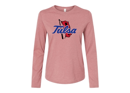 BELLA CANVAS Women’s Tulsa Golden Hurricane Jersey Long Sleeve Tee