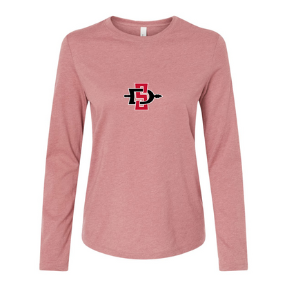 BELLA CANVAS Women’s San Diego State Aztecs Logo Jersey Long Sleeve Tee