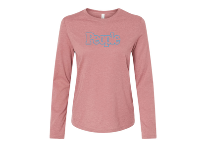 BELLA CANVAS Women’s People Magazine Logo Jersey Long Sleeve Tee