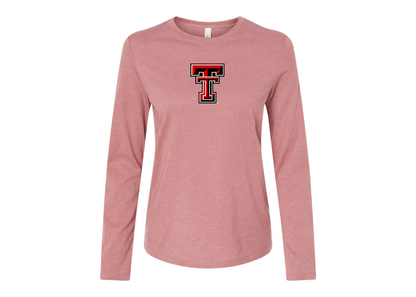 BELLA CANVAS Women’s Texas Tech Red Raiders Jersey Long Sleeve Tee