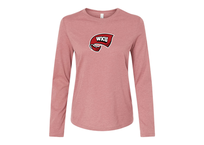 BELLA CANVAS Women’s Western Kentucky Hilltoppers Jersey Long Sleeve Tee