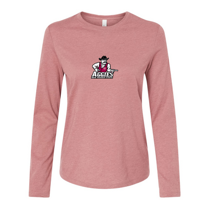 BELLA CANVAS Women’s Aggies New Mexico State Logo Jersey Long Sleeve Tee