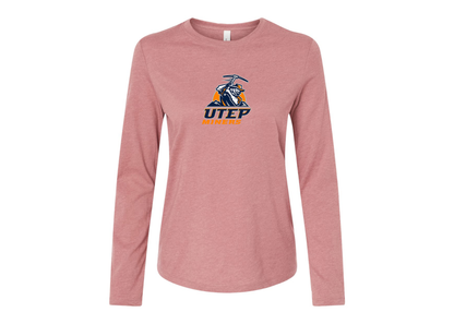 BELLA CANVAS Women’s UTEP Miners Jersey Long Sleeve Tee