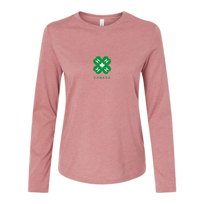 BELLA CANVAS Women’s 4H Canada Logo Jersey Long Sleeve Tee