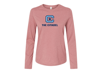 BELLA CANVAS Women’s The Citadel Bulldogs Jersey Long Sleeve Tee