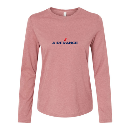 BELLA CANVAS Women’s Air France Logo Jersey Long Sleeve Tee