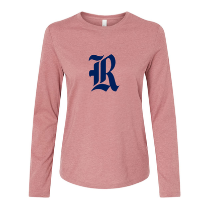 BELLA CANVAS Women’s Rice Owls Logo Jersey Long Sleeve Tee