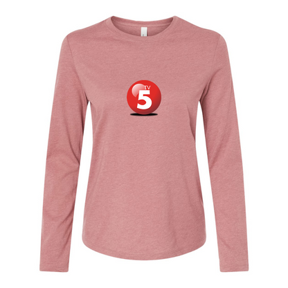 BELLA CANVAS Women’s ABC TV5 Logo Jersey Long Sleeve Tee
