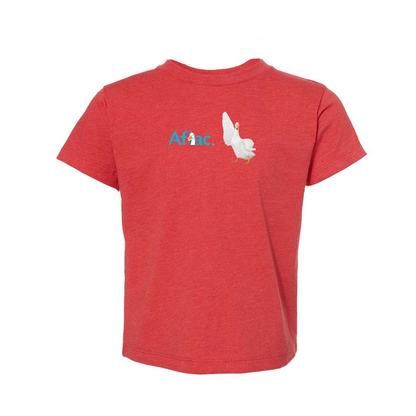 Aflac Logo and Duck BELLA  CANVAS Toddler Jersey Tee
