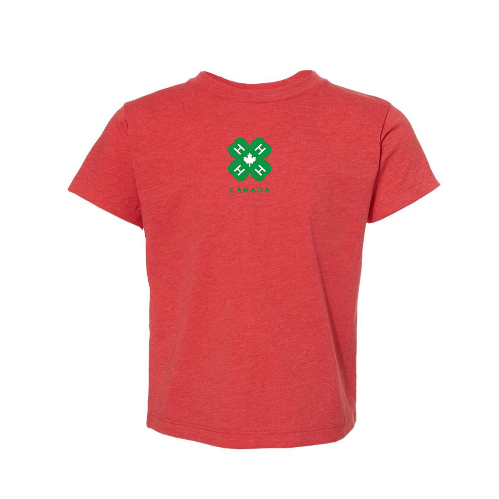 4H Canada Logo BELLA  CANVAS Toddler Jersey Tee