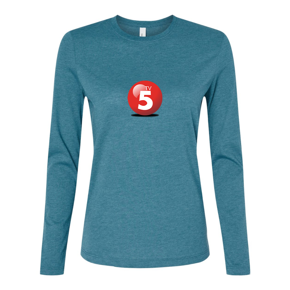 BELLA CANVAS Women’s ABC TV5 Logo Jersey Long Sleeve Tee