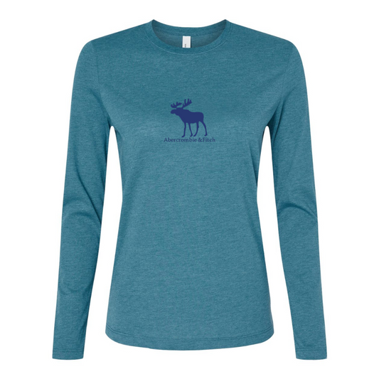 BELLA CANVAS Women’s Abercrombie & Fitch Moose Logo Jersey Long Sleeve Tee