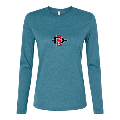 BELLA CANVAS Women’s San Diego State Aztecs Logo Jersey Long Sleeve Tee