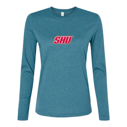 BELLA CANVAS Women’s Sacred Heart Pioneers Logo Jersey Long Sleeve Tee