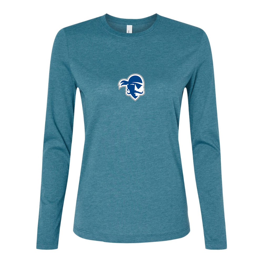 BELLA CANVAS Women’s Seton Hall Pirates Logo Jersey Long Sleeve Tee