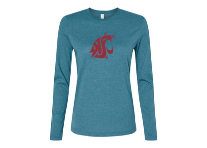 BELLA CANVAS Women’s Washington State Cougars Jersey Long Sleeve Tee