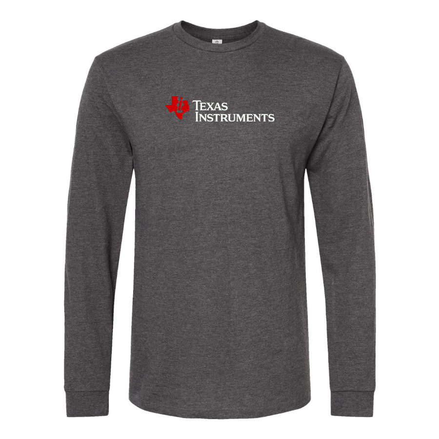Men's  Texas Instruments Logo  Cotton Long Sleeve T-Shirt