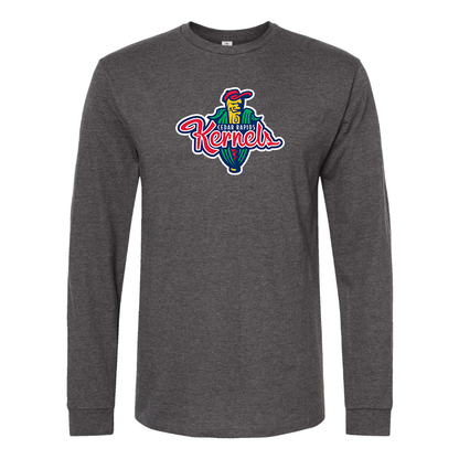 Men's Cedar Rapids Kernels Logo Cotton Long Sleeve T-Shirt