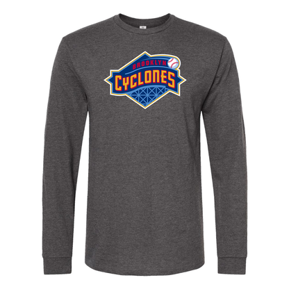 Men's Brooklyn Cyclones Logo Cotton Long Sleeve T-Shirt