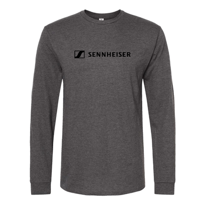 Men's Sennheiser Logo  Cotton Long Sleeve T-Shirt