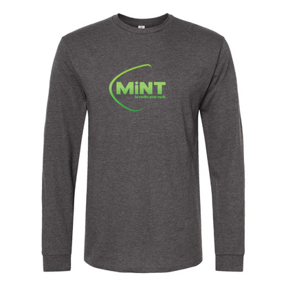 Men's Mint Radio Logo Cotton Long Sleeve T-Shirt