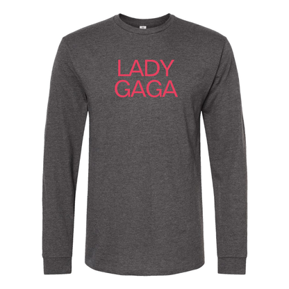 Men's Lady Gaga Logo Cotton Long Sleeve T-Shirt