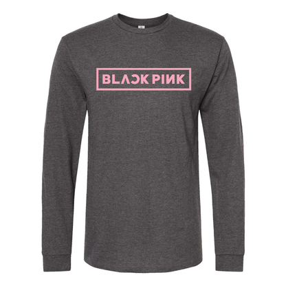 Men's  Blackpink Logo Cotton Long Sleeve T-Shirt