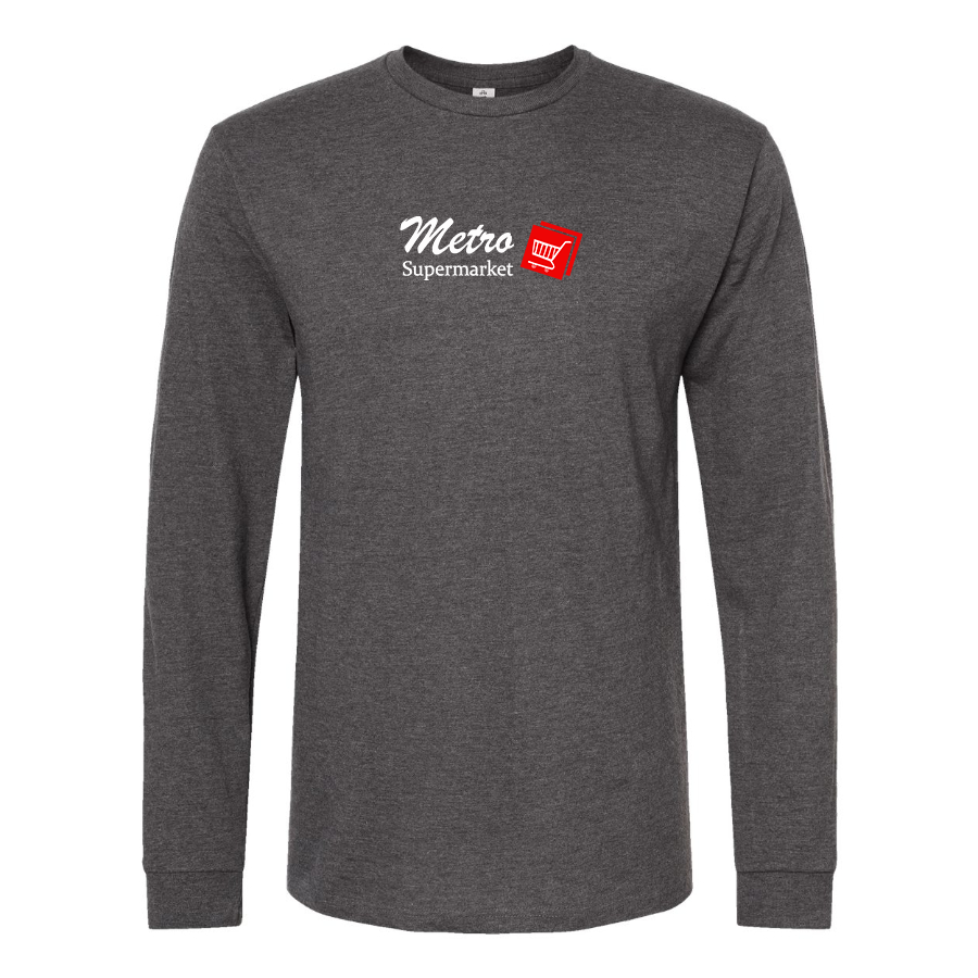 Men's Metro Supermarket Logo  Cotton Long Sleeve T-Shirt