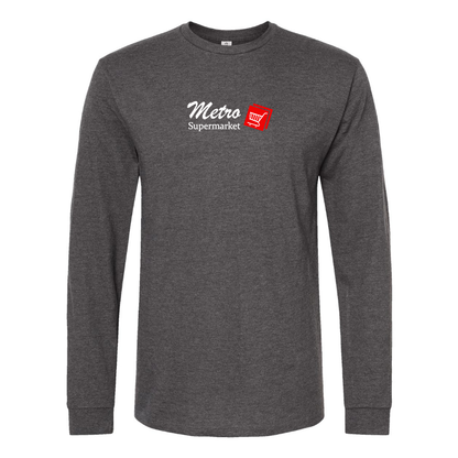 Men's Metro Supermarket Logo  Cotton Long Sleeve T-Shirt