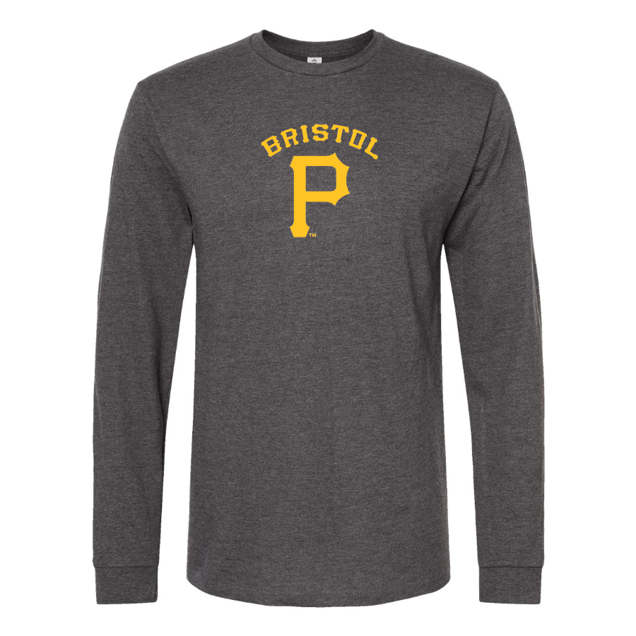 Men's Bristol Pirates  Logo Cotton Long Sleeve T-Shirt