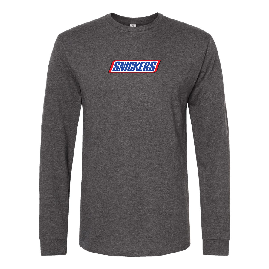 Men's  Snickers Logo Cotton Long Sleeve T-Shirt